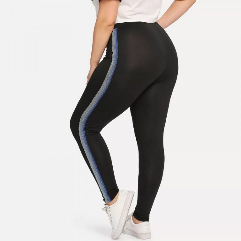 Awesome Gym Leggings with Stripe Plus Size Awesome Leggings Outfit