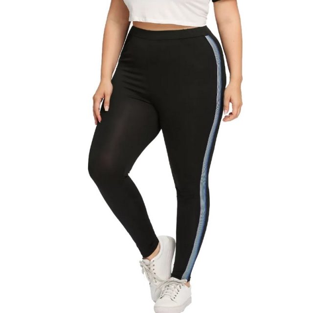 Awesome Gym Leggings with Stripe Plus Size Awesome Leggings Outfit