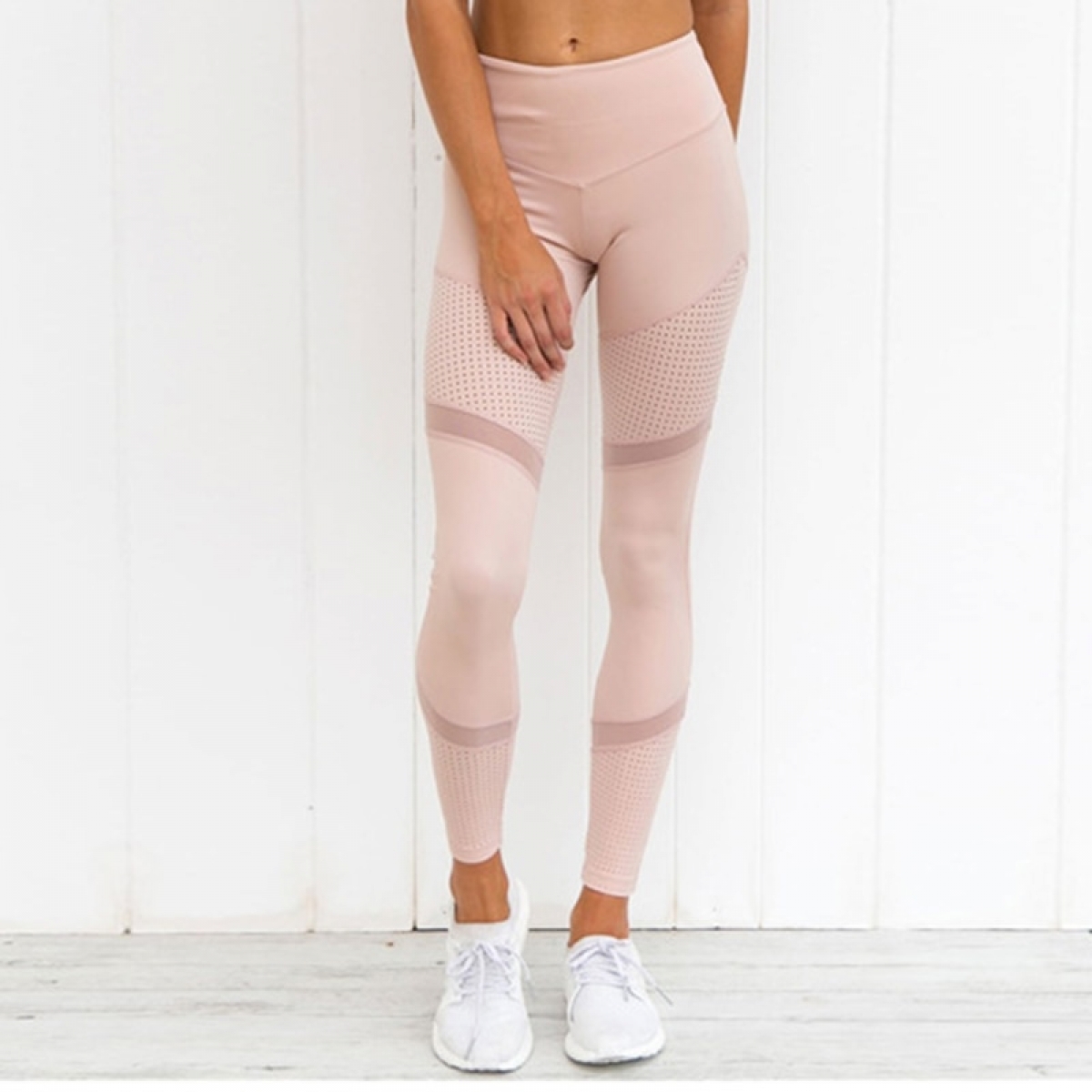Mesh Ankle-length Pants Sports Stitching Yoga